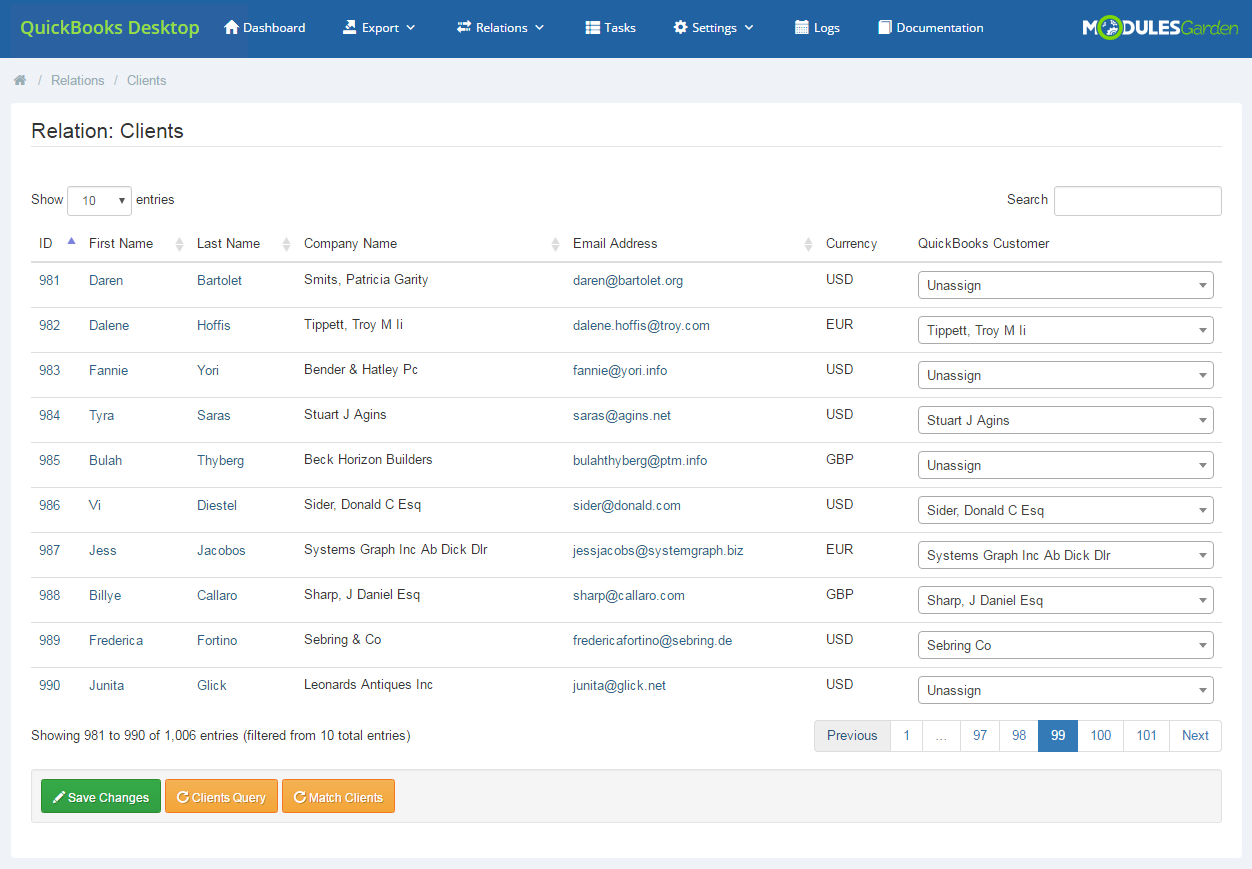 QuickBooks Desktop For WHMCS: Module Screenshot 8