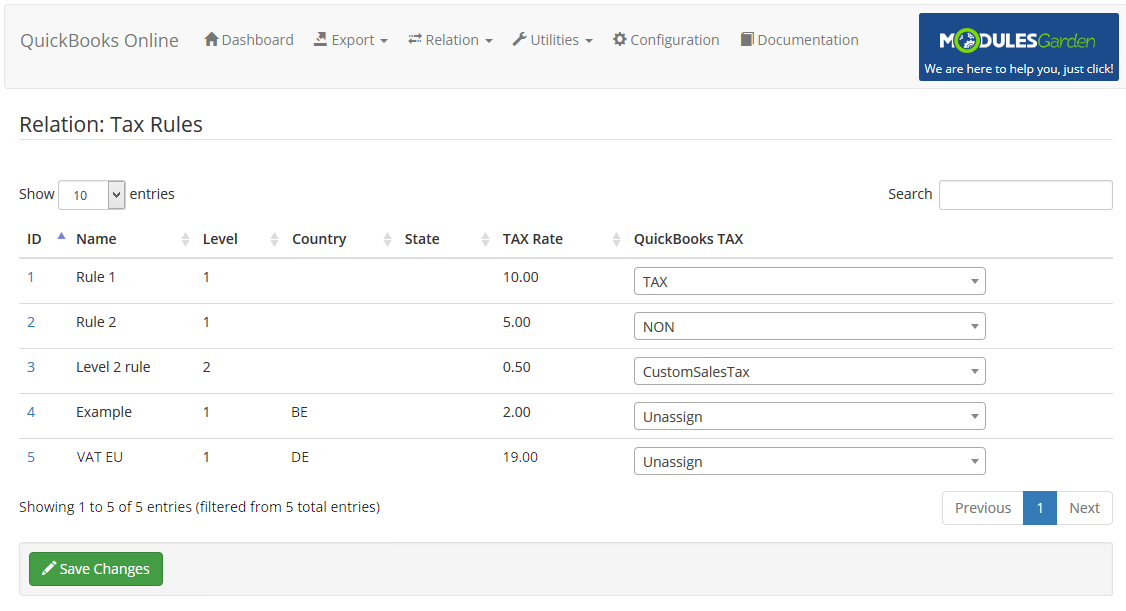 QuickBooks Online For WHMCS: Module Screenshot 18