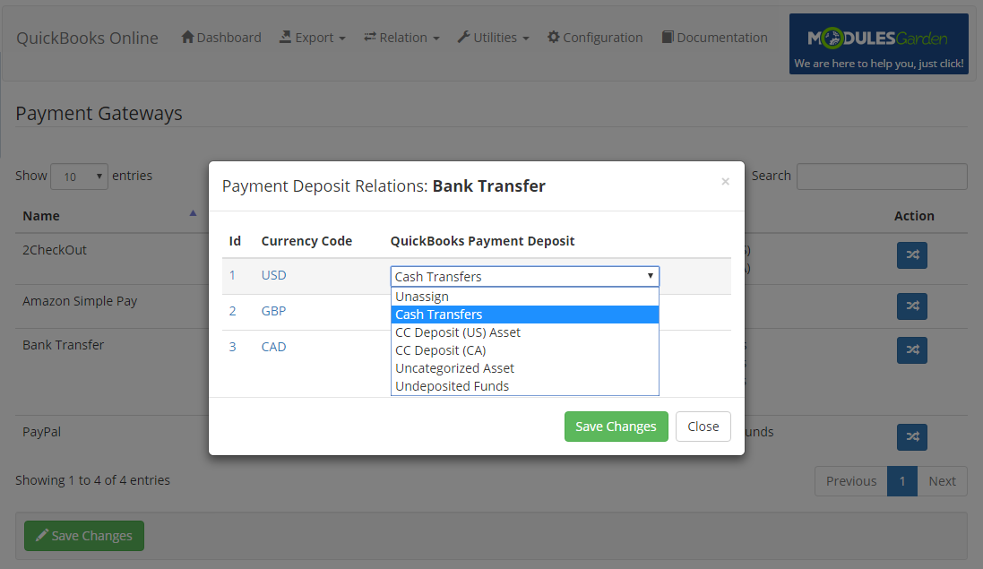 QuickBooks Online For WHMCS: Module Screenshot 20