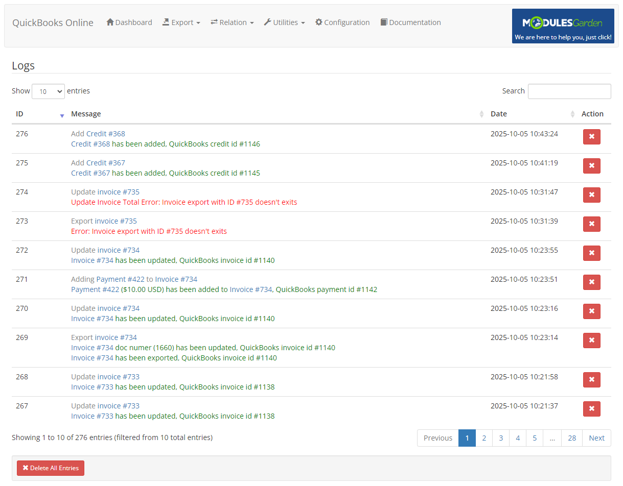 QuickBooks Online For WHMCS: Module Screenshot 25