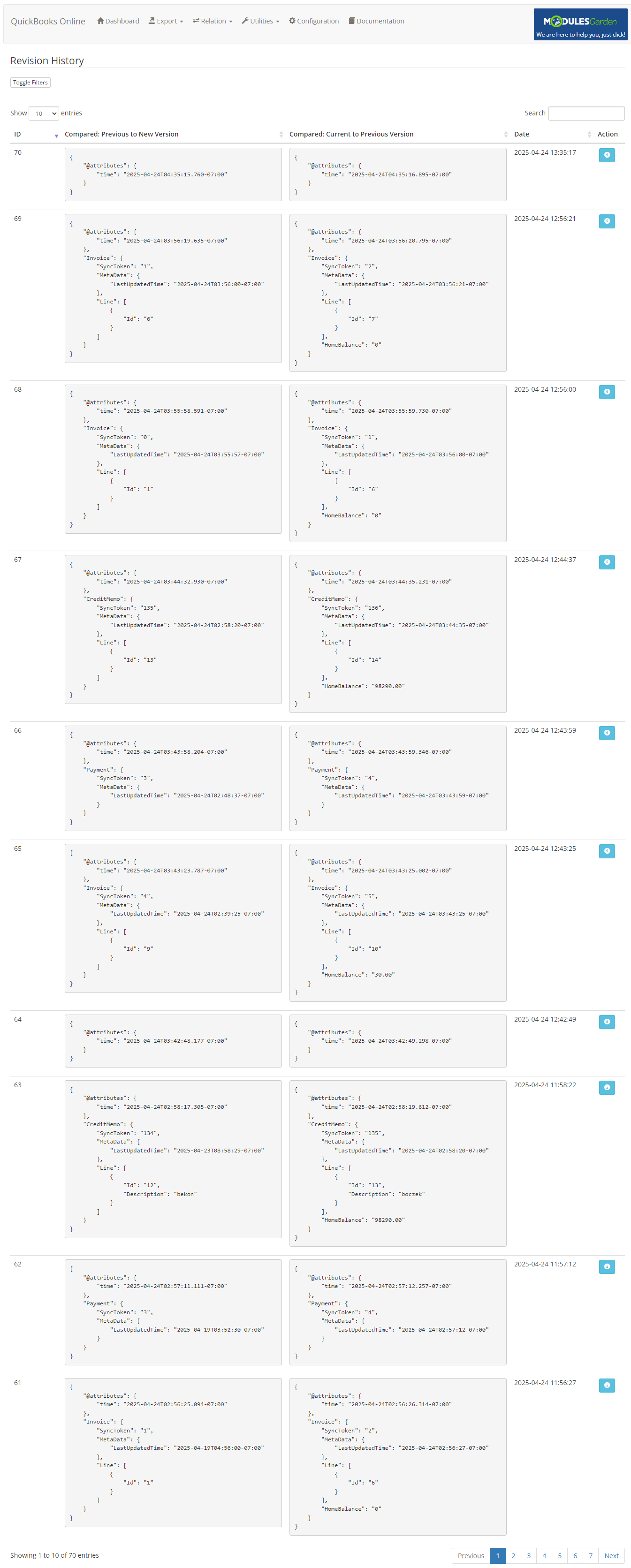 QuickBooks Online For WHMCS: Module Screenshot 26