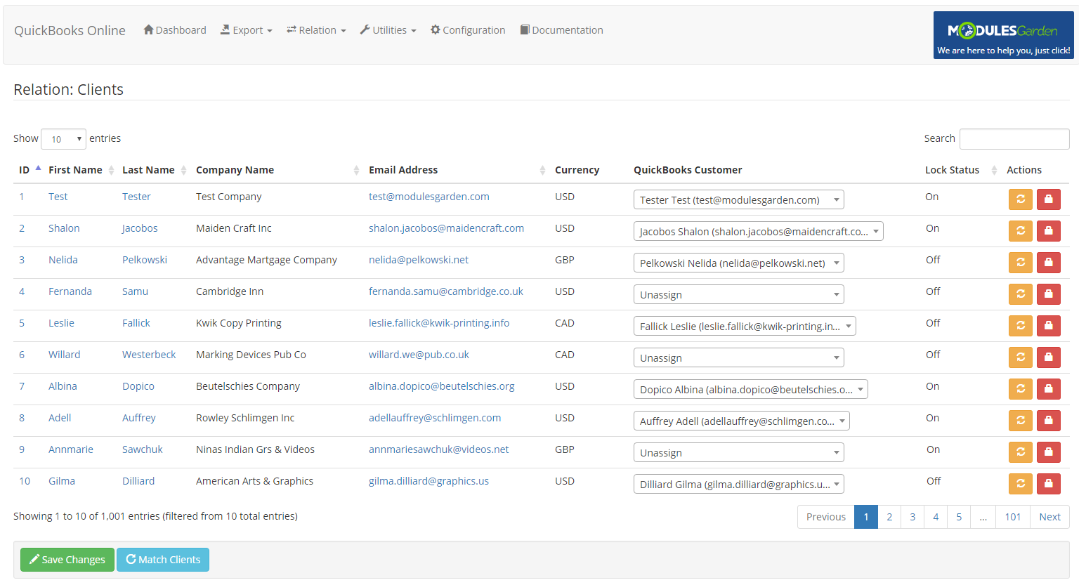 QuickBooks Online For WHMCS: Module Screenshot 7