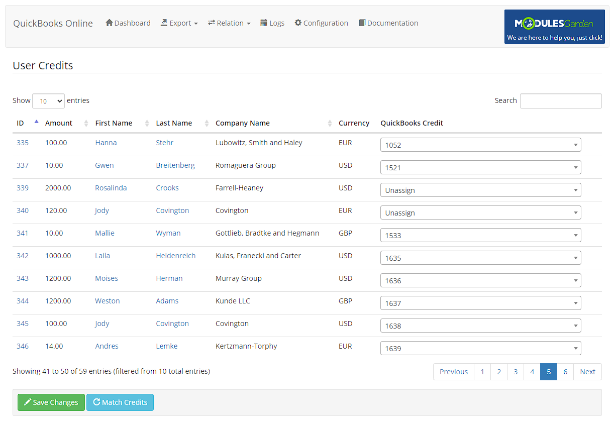QuickBooks Online For WHMCS: Module Screenshot 20