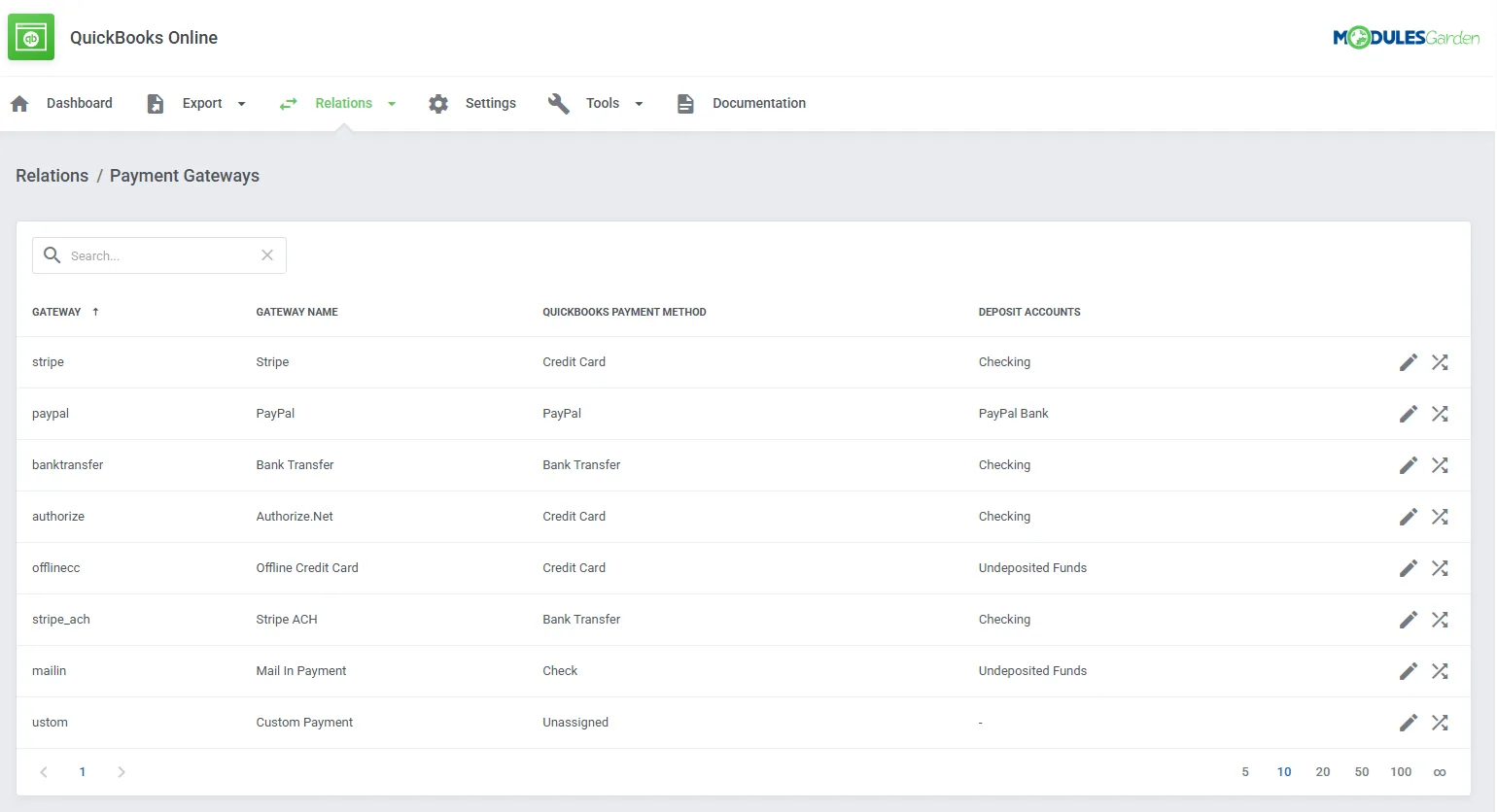 QuickBooks Online For WHMCS: Module Screenshot 16