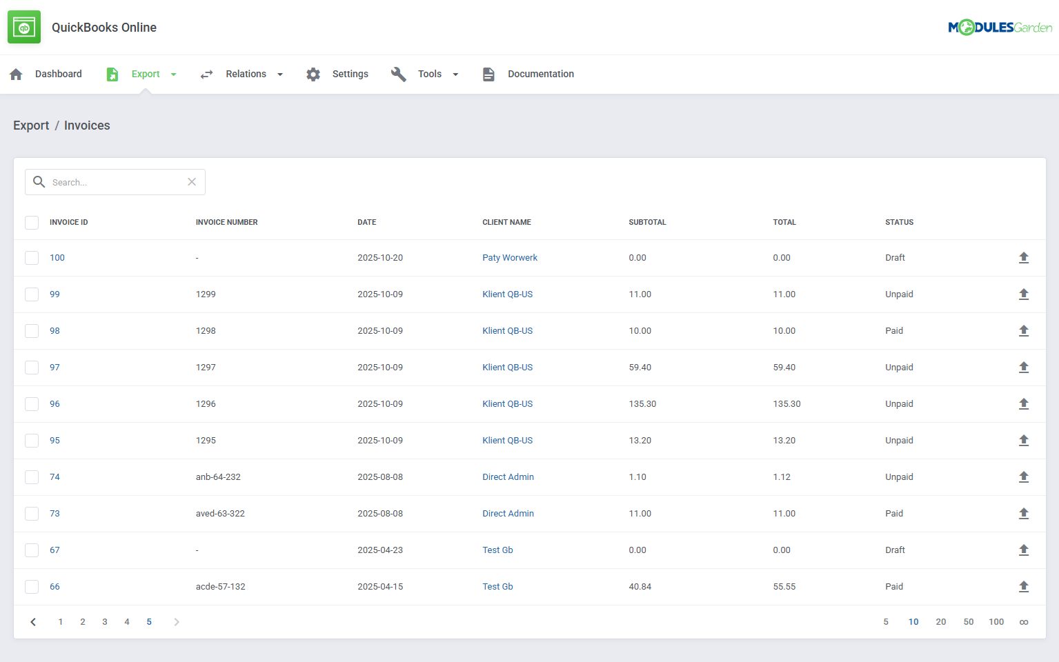QuickBooks Online For WHMCS: Module Screenshot 3