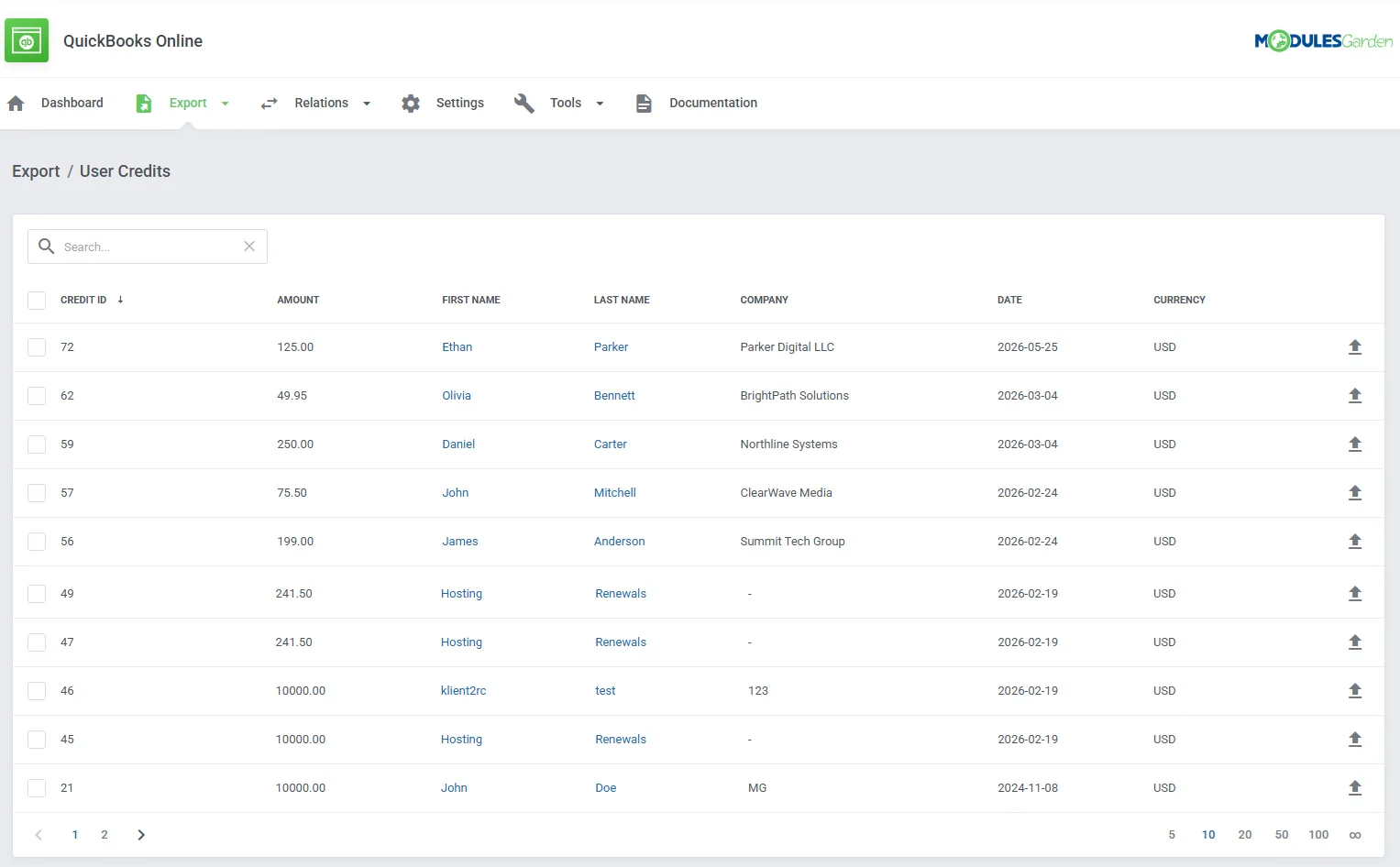 QuickBooks Online For WHMCS: Module Screenshot 5