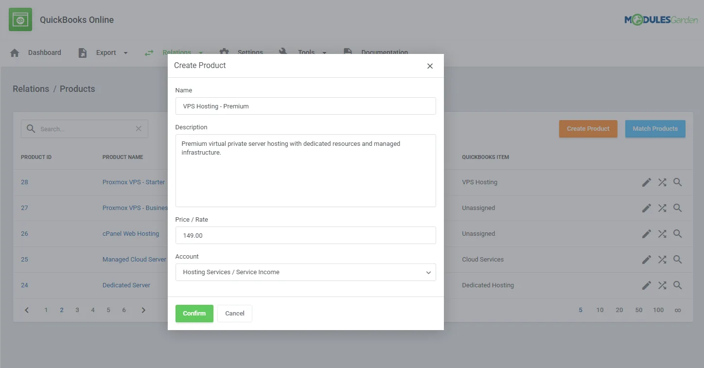 QuickBooks Online For WHMCS: Module Screenshot 9
