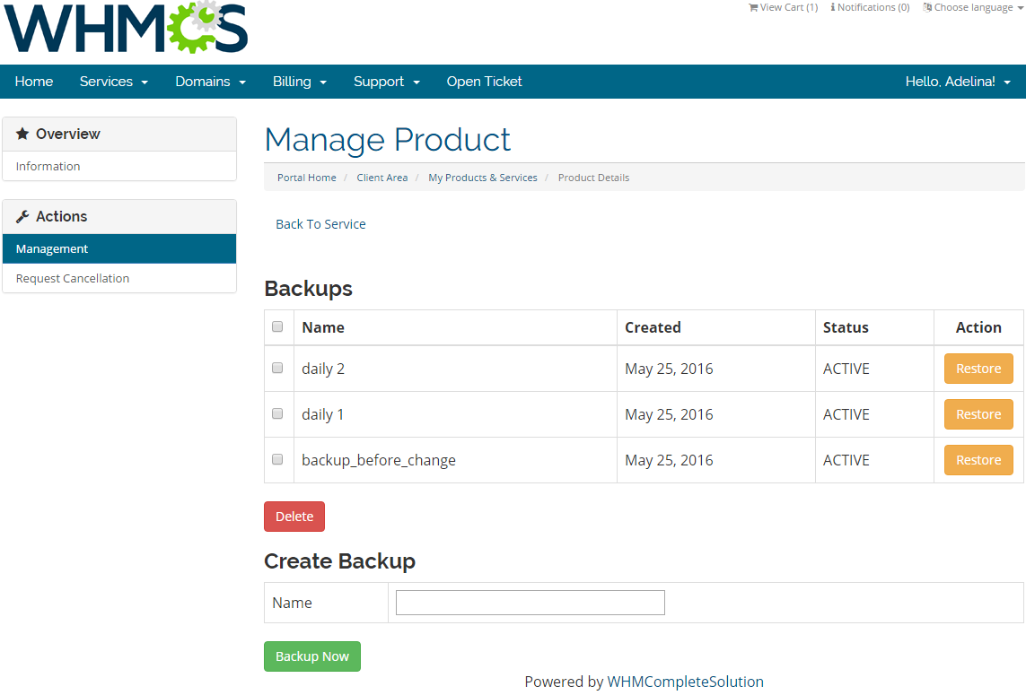 Rackspace Cloud OpenStack For WHMCS ModulesGarden