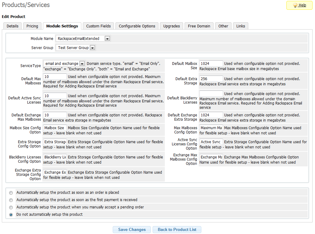 Rackspace Email Extended For WHMCS ModulesGarden