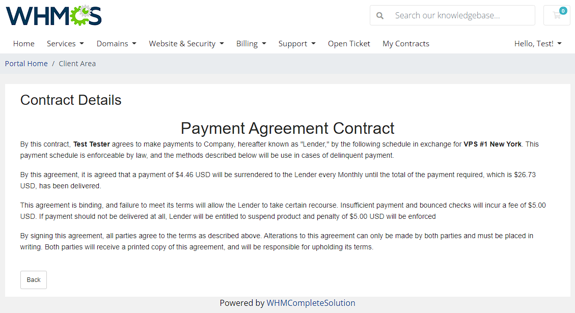 Recurring Contract Billing For WHMCS: Module Screenshot 3