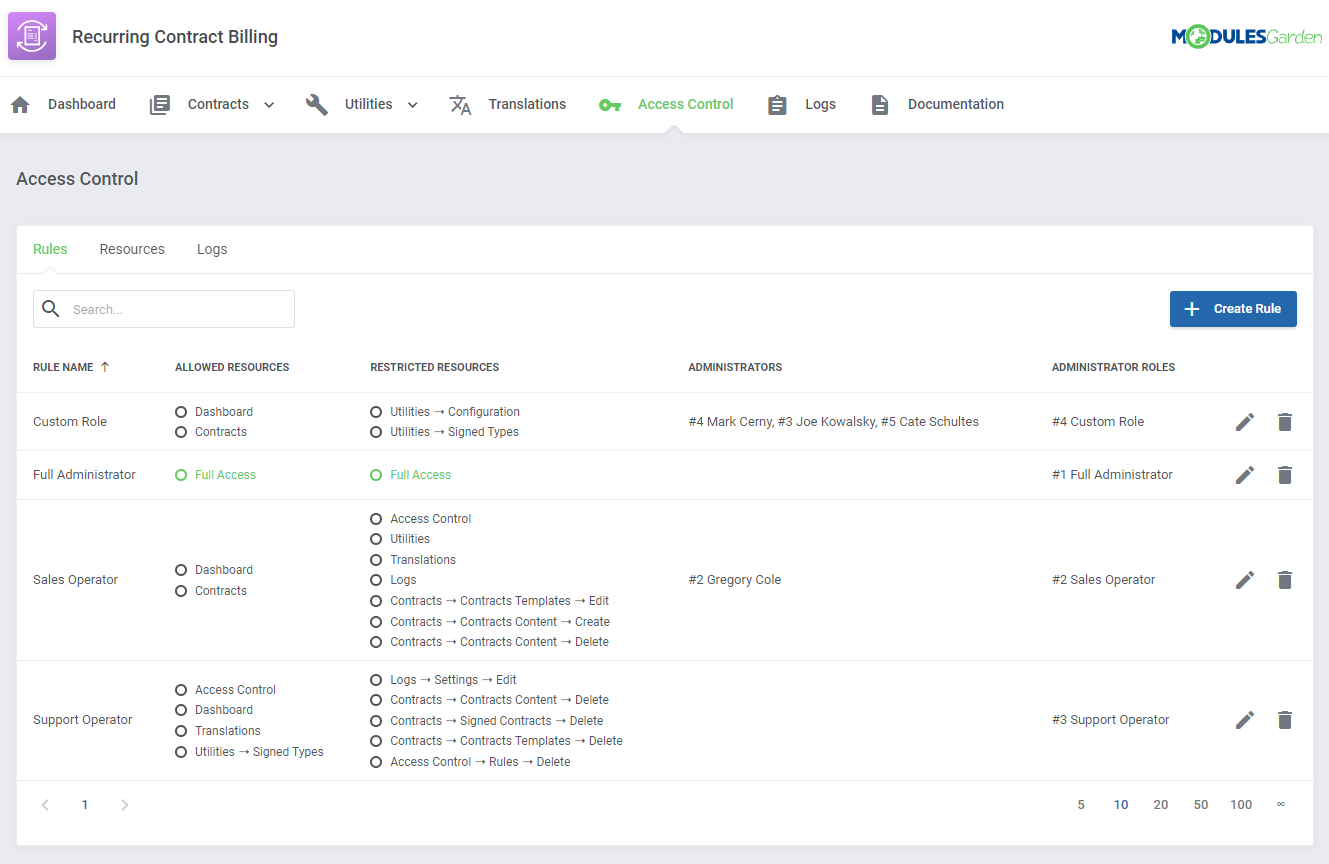 Recurring Contract Billing For WHMCS: Module Screenshot 20