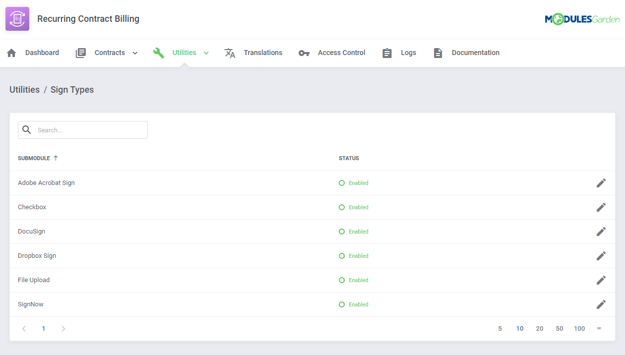 Recurring Contract Billing For WHMCS: Module Screenshot 15