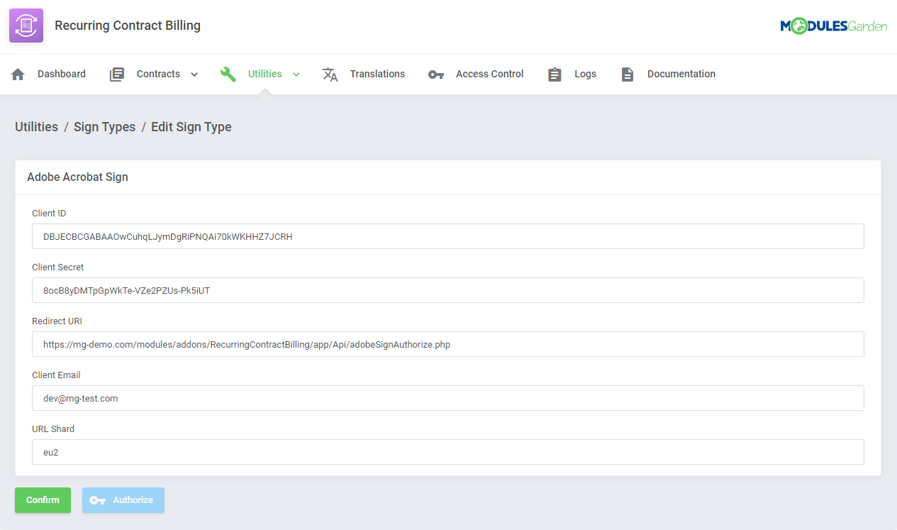Recurring Contract Billing For WHMCS: Module Screenshot 16