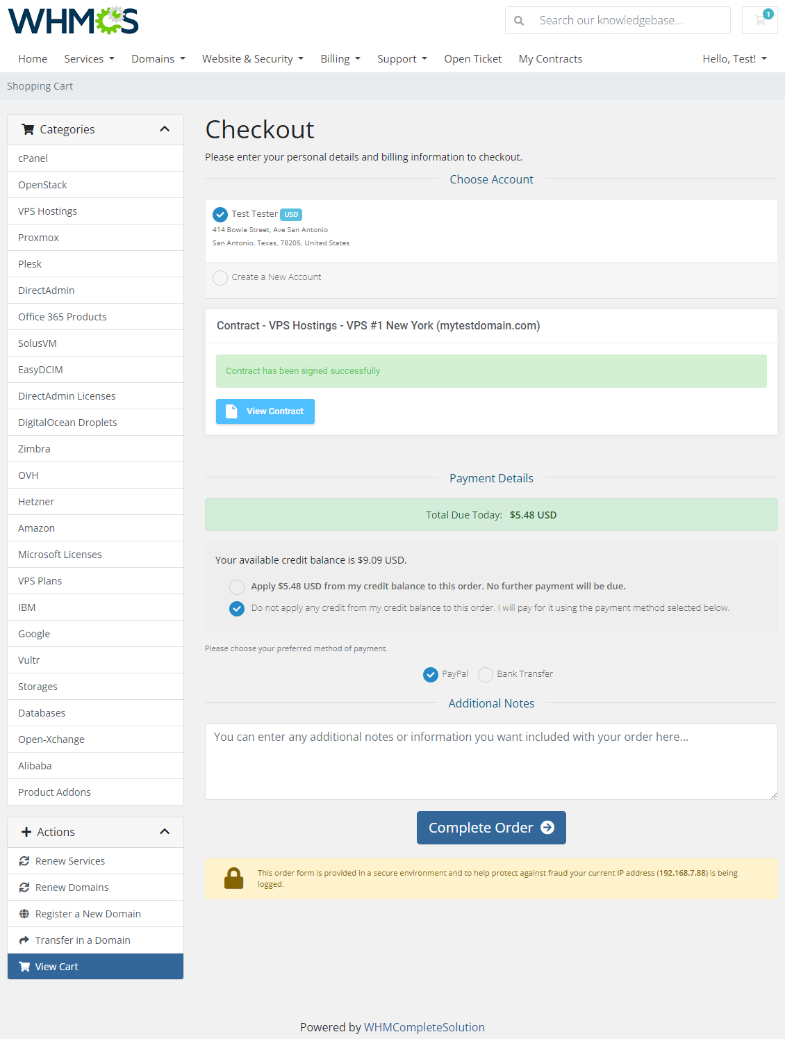Recurring Contract Billing For WHMCS: Module Screenshot 2
