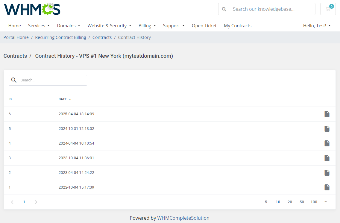 Recurring Contract Billing For WHMCS: Module Screenshot 5