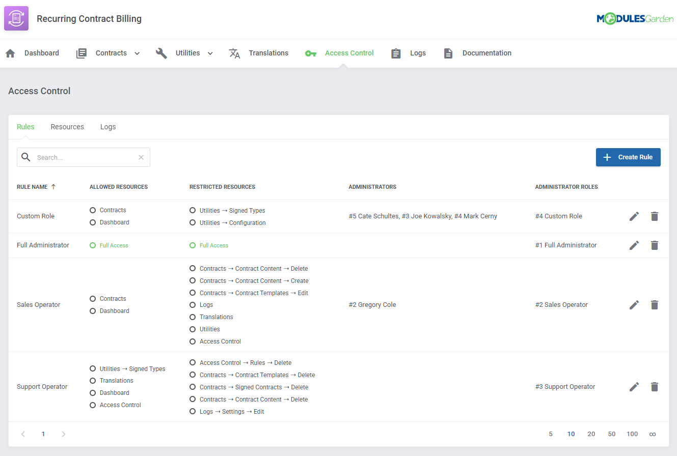 Recurring Contract Billing For WHMCS: Module Screenshot 20