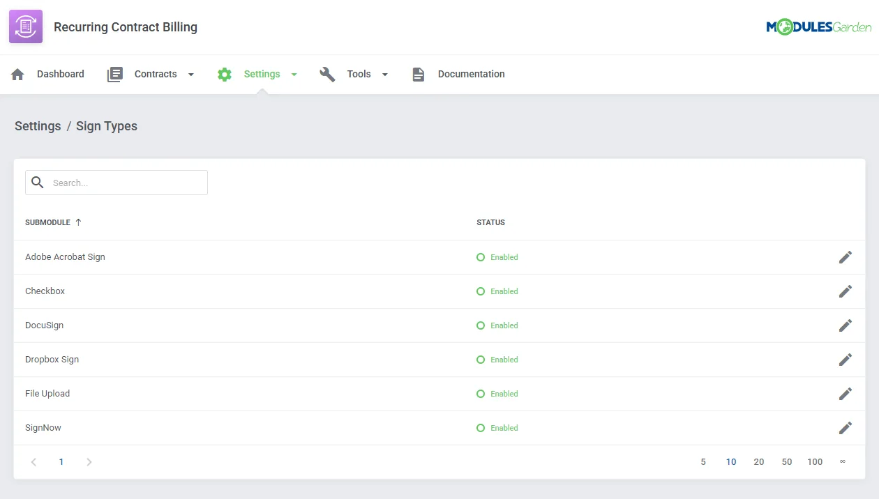 Recurring Contract Billing For WHMCS: Module Screenshot 15
