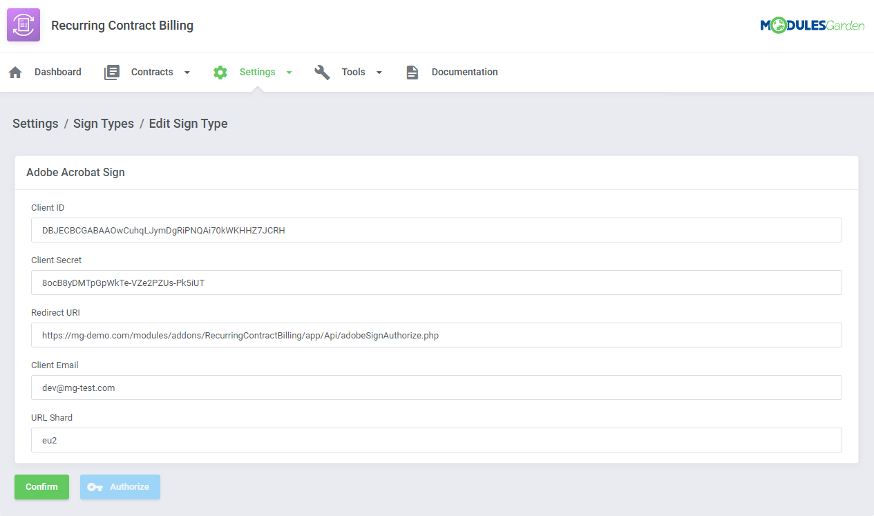 Recurring Contract Billing For WHMCS: Module Screenshot 16