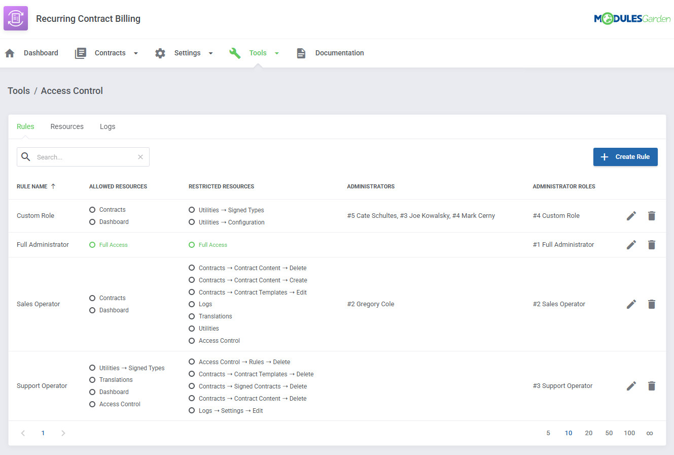 Recurring Contract Billing For WHMCS: Module Screenshot 19