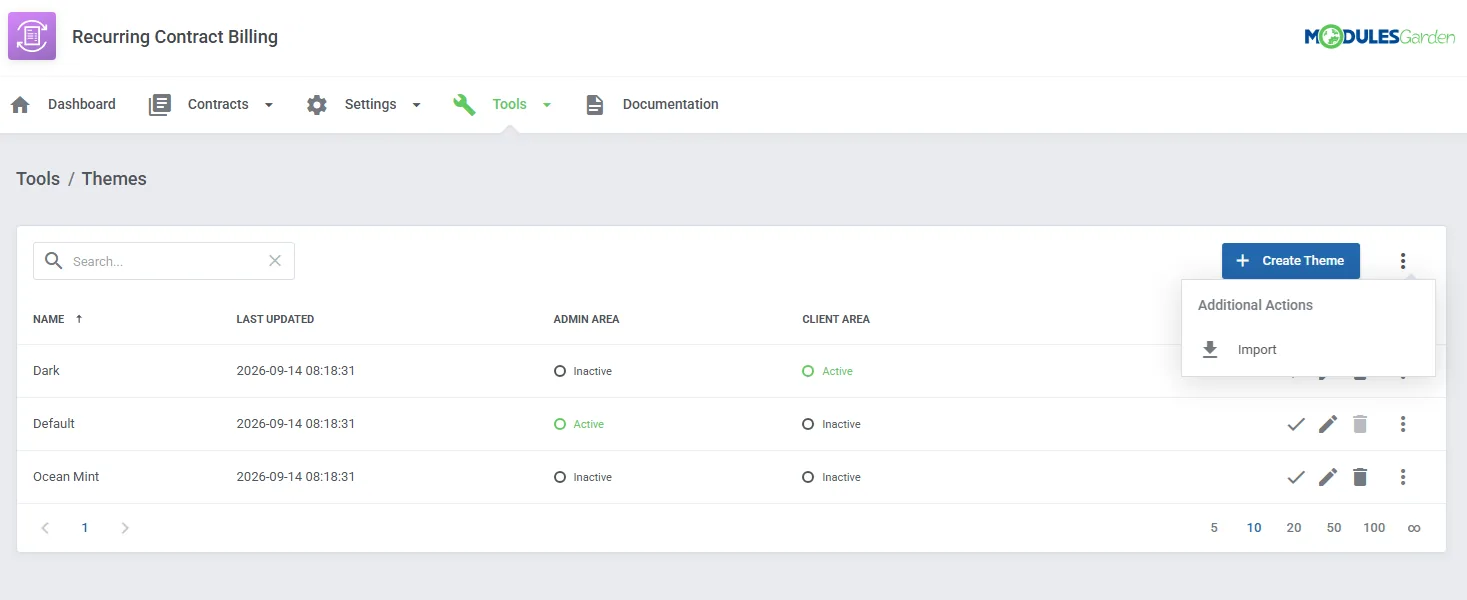 Recurring Contract Billing For WHMCS: Module Screenshot 23