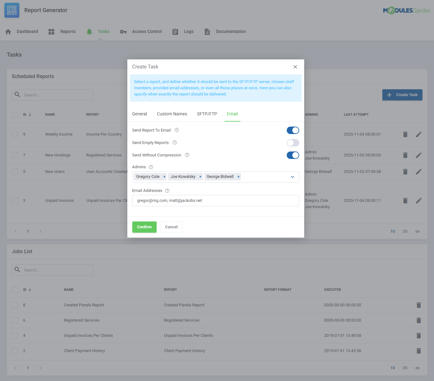 Report Generator For WHMCS: Module Screenshot 22