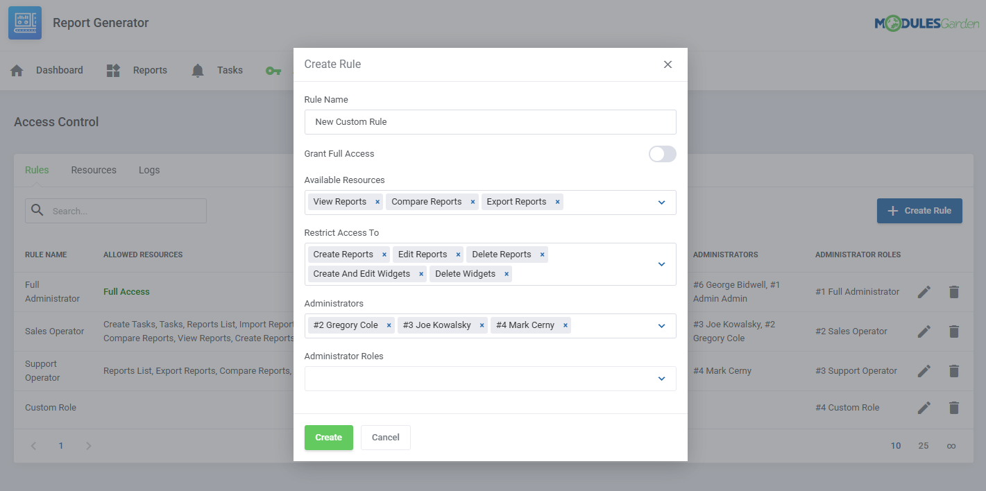Report Generator For WHMCS: Module Screenshot 24