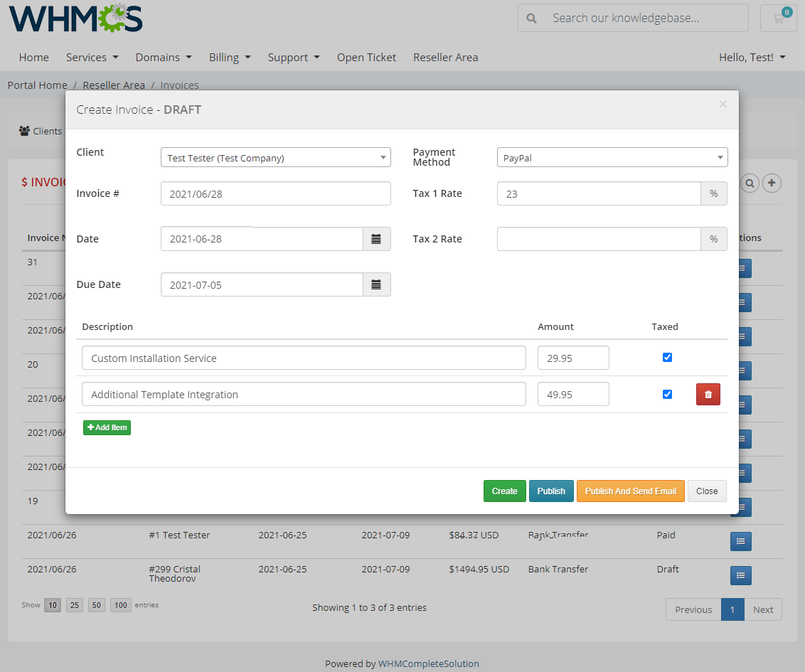 Resellers Center For WHMCS: Module Screenshot 20