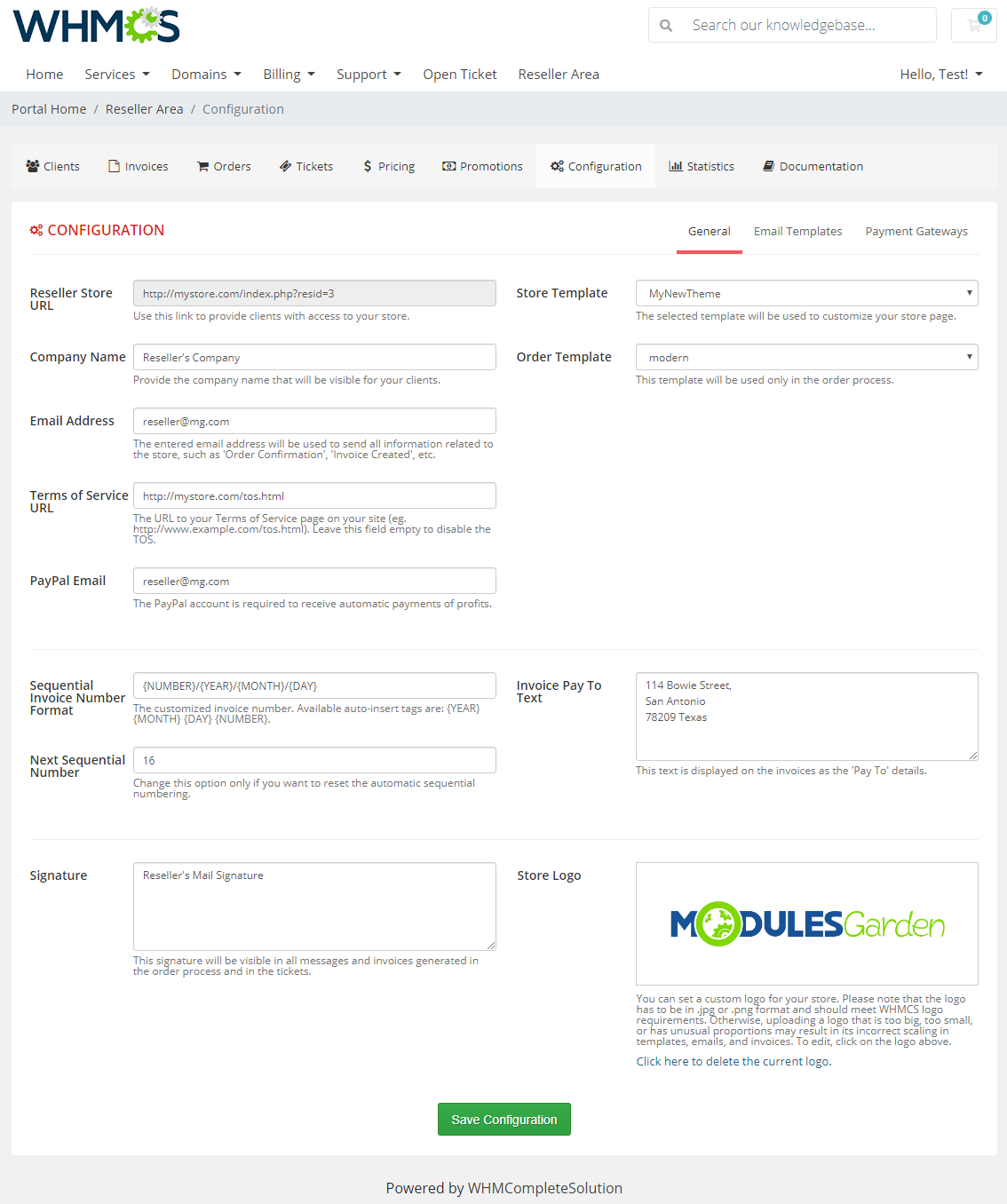 Resellers Center For WHMCS: Module Screenshot 31