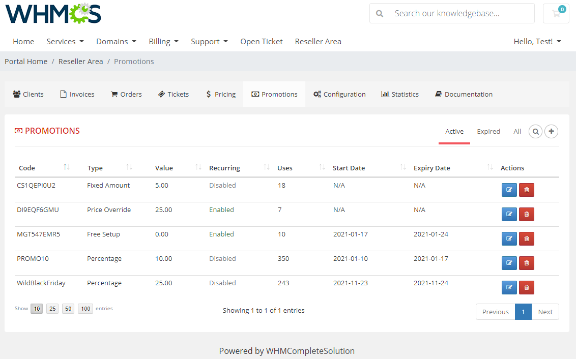 Resellers Center For WHMCS: Module Screenshot 31