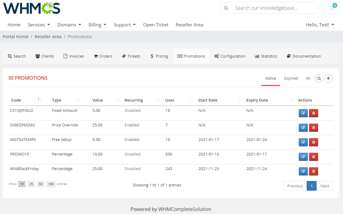 Resellers Center For WHMCS: Module Screenshot 32