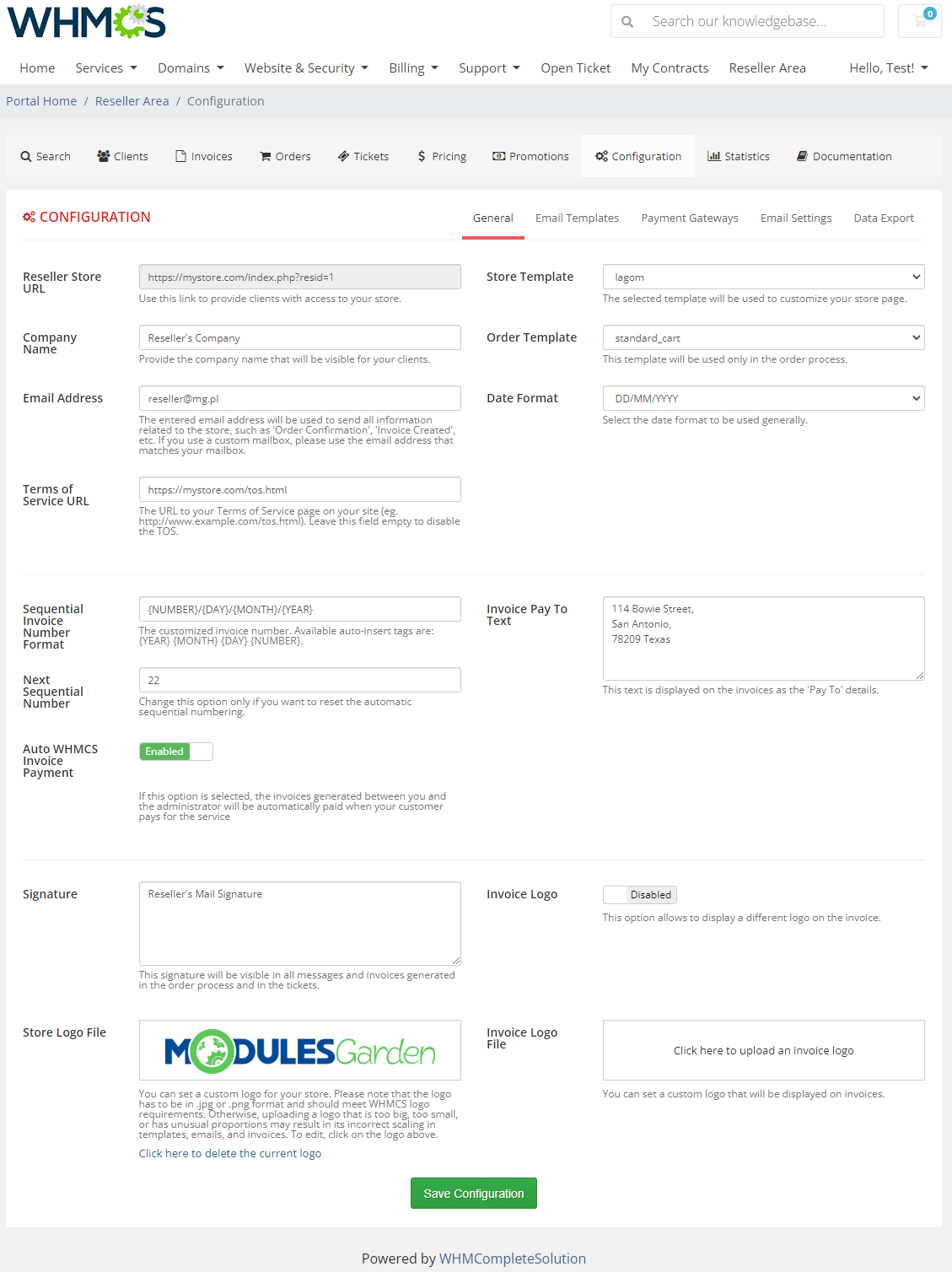 Resellers Center For WHMCS: Module Screenshot 34