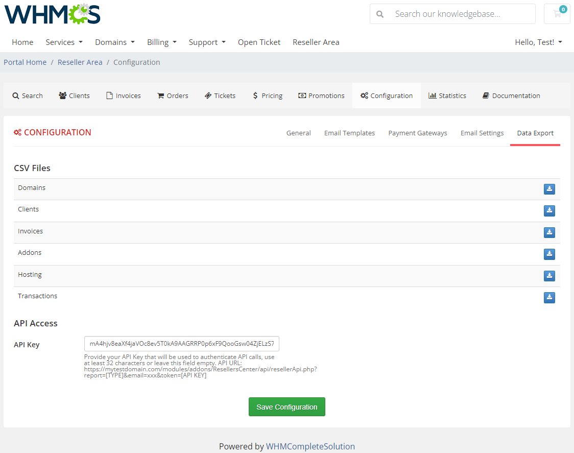 Resellers Center For WHMCS: Module Screenshot 40