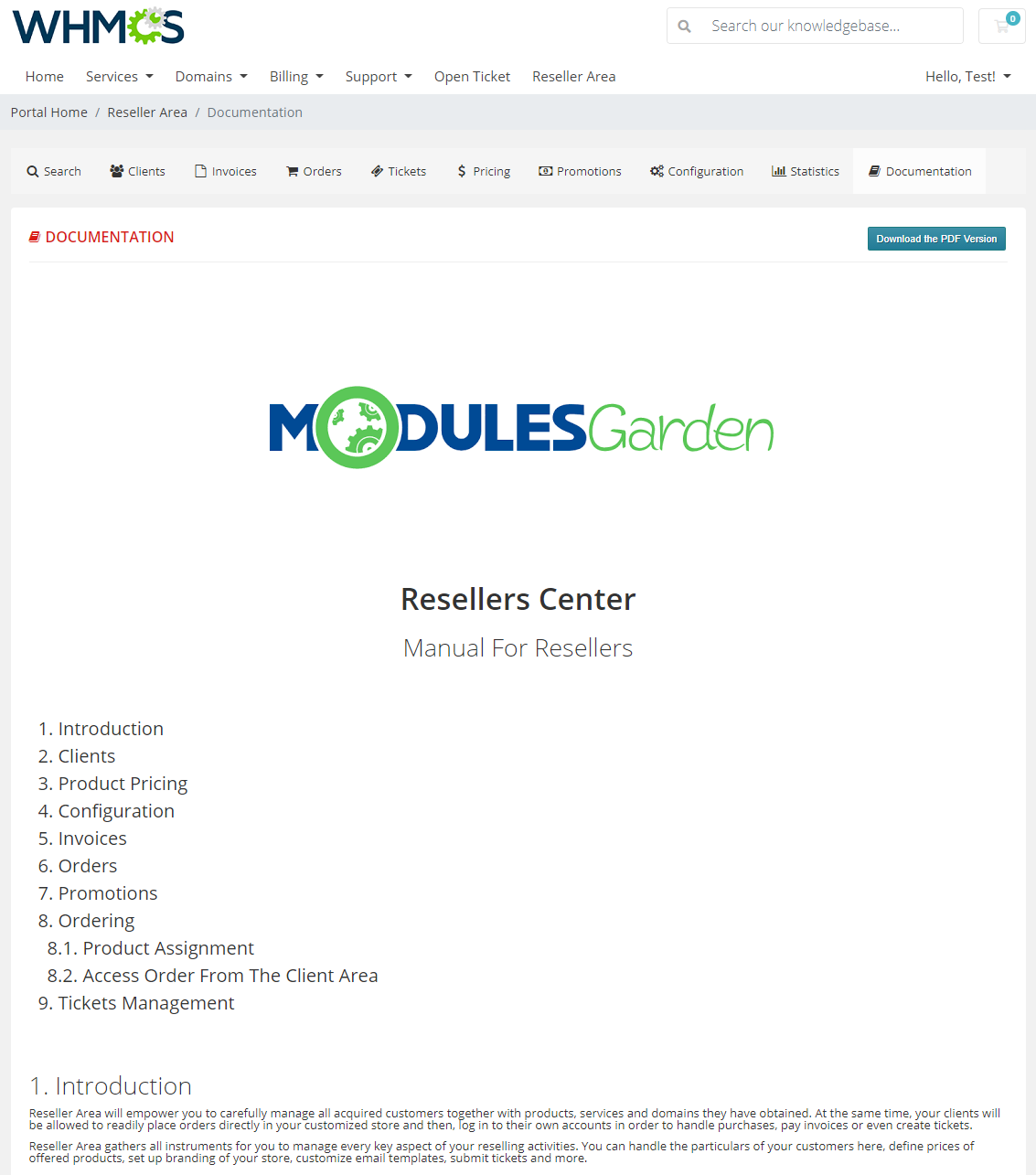 Resellers Center For WHMCS: Module Screenshot 42