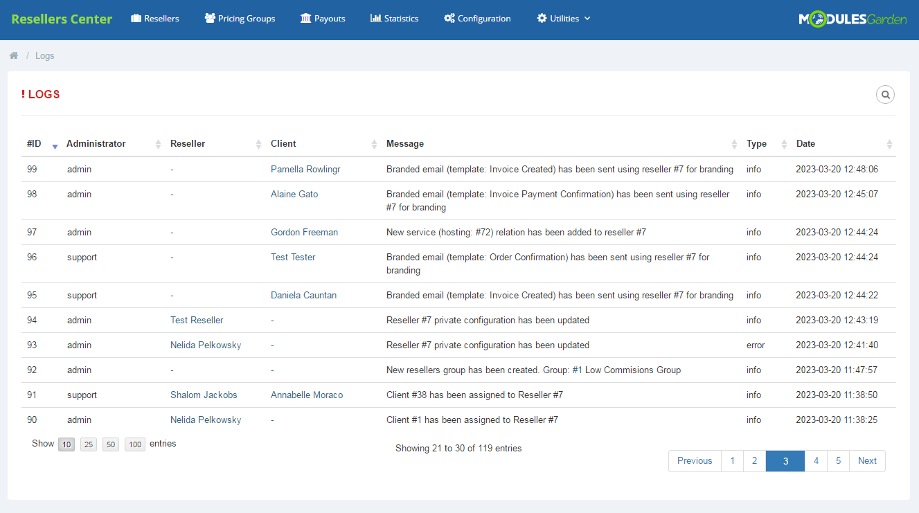 Resellers Center For WHMCS: Module Screenshot 11