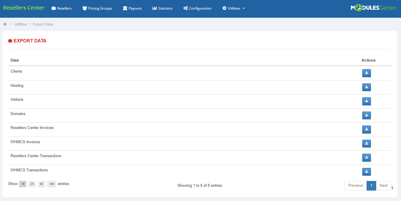 Resellers Center For WHMCS: Module Screenshot 12