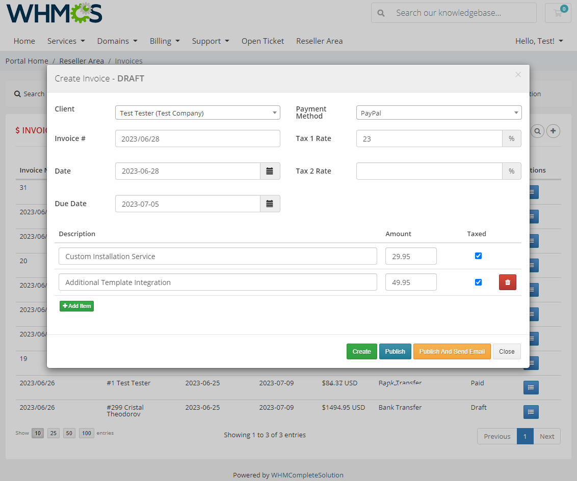 Resellers Center For WHMCS: Module Screenshot 22