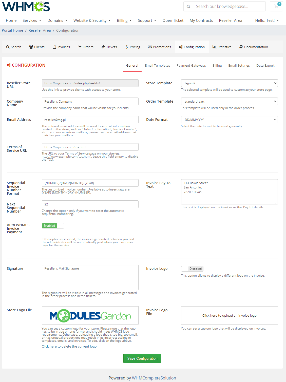 Resellers Center For WHMCS: Module Screenshot 34