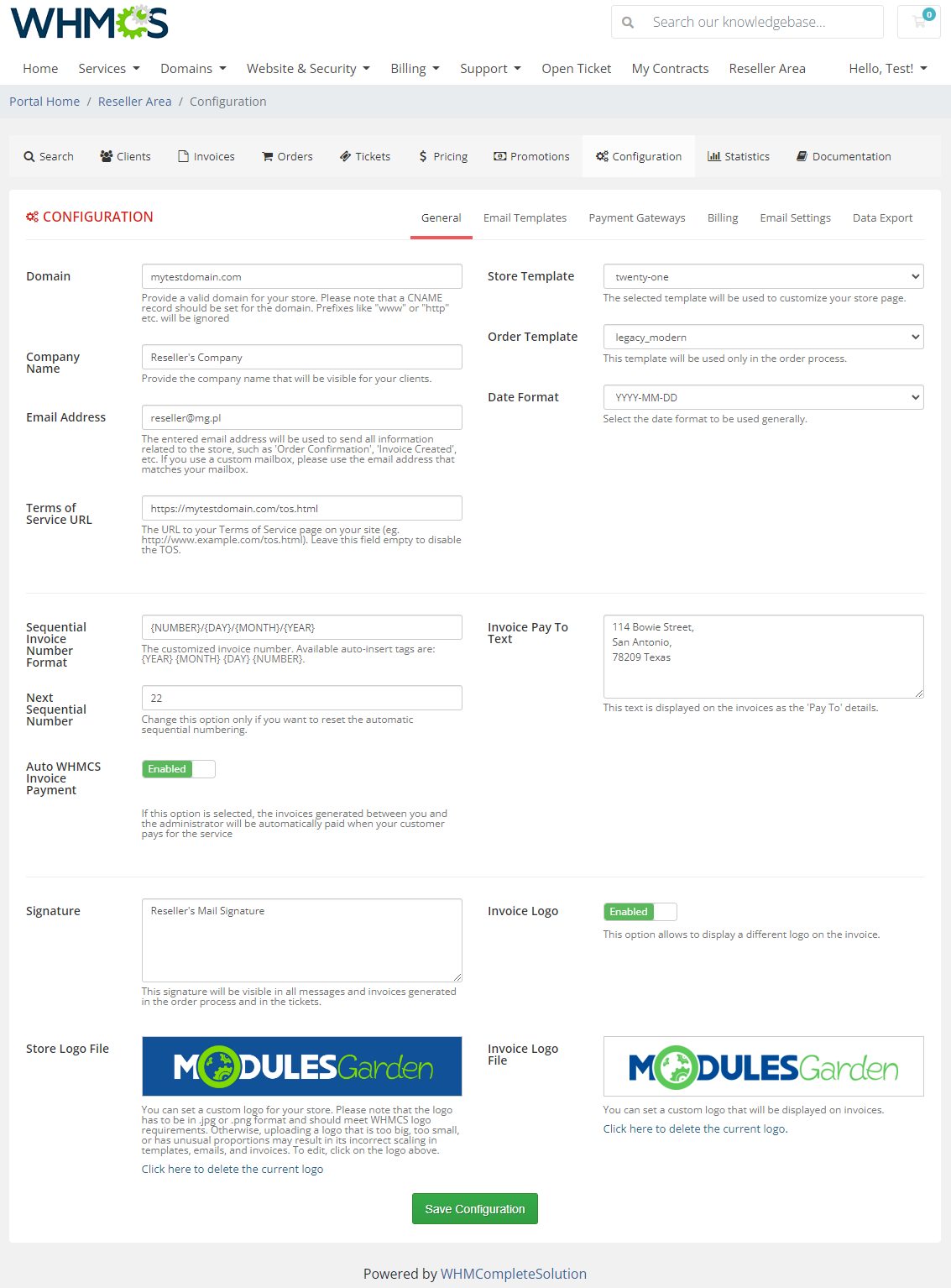 Resellers Center For WHMCS: Module Screenshot 35