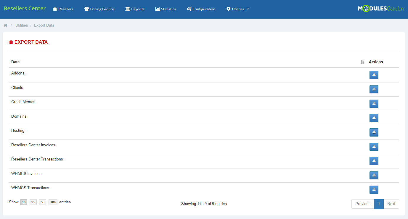 Resellers Center For WHMCS: Module Screenshot 12