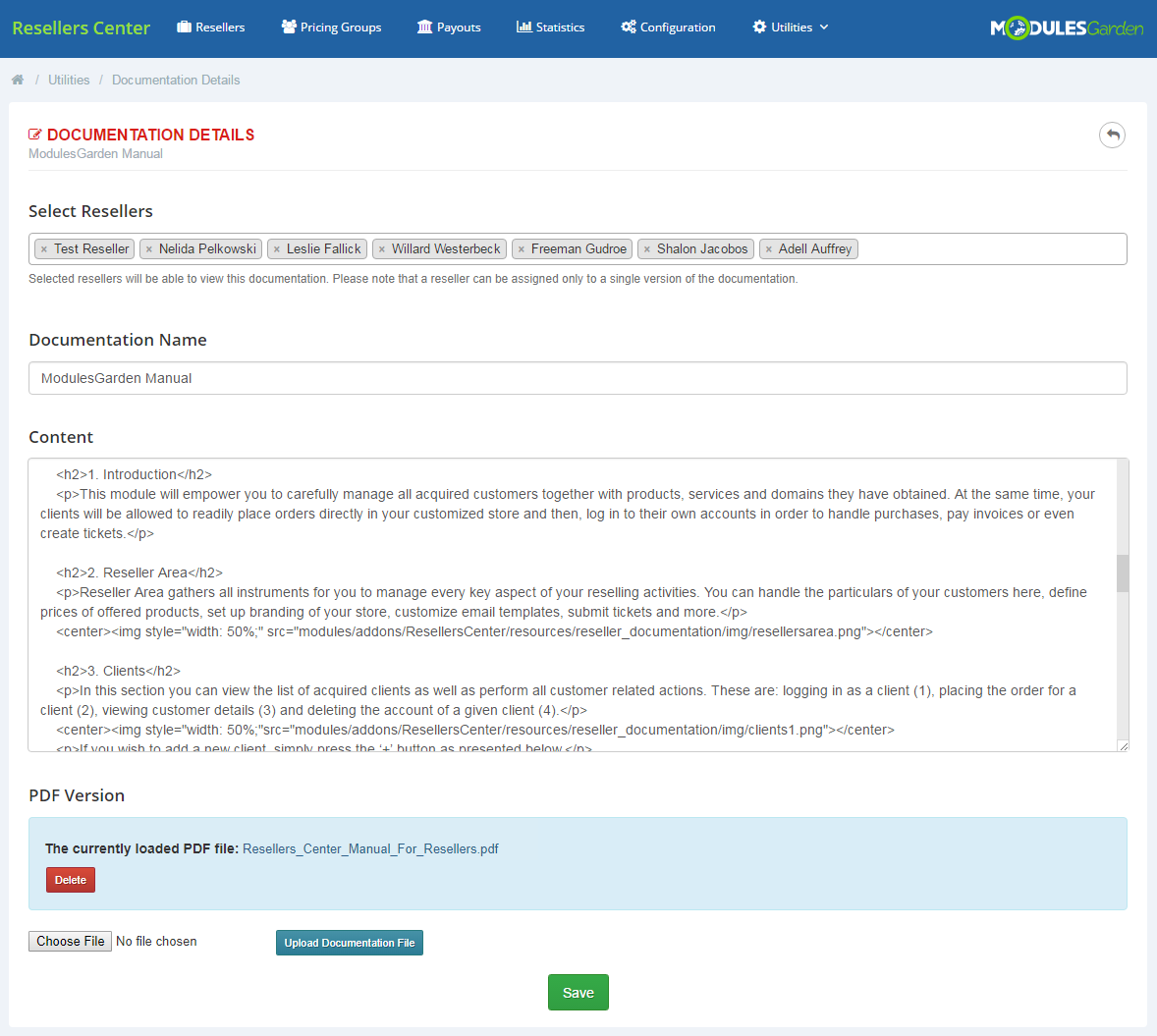 Resellers Center For WHMCS: Module Screenshot 13