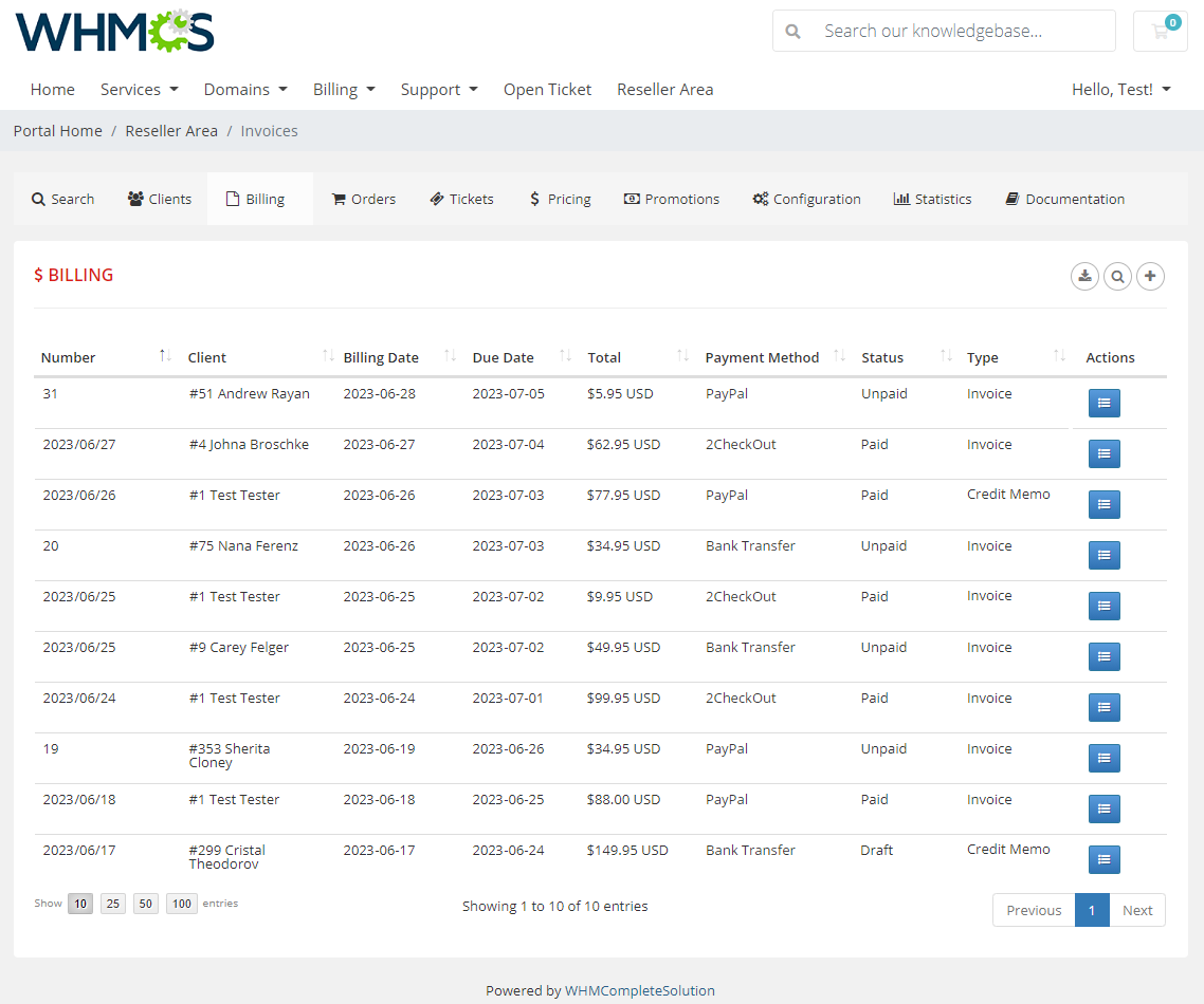 Resellers Center For WHMCS: Module Screenshot 20