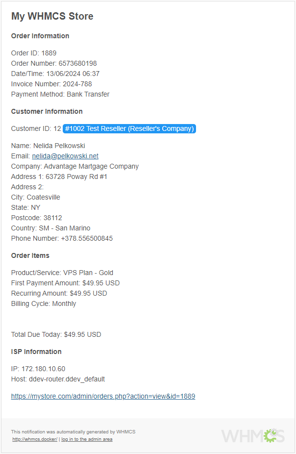 Resellers Center For WHMCS: Module Screenshot 15