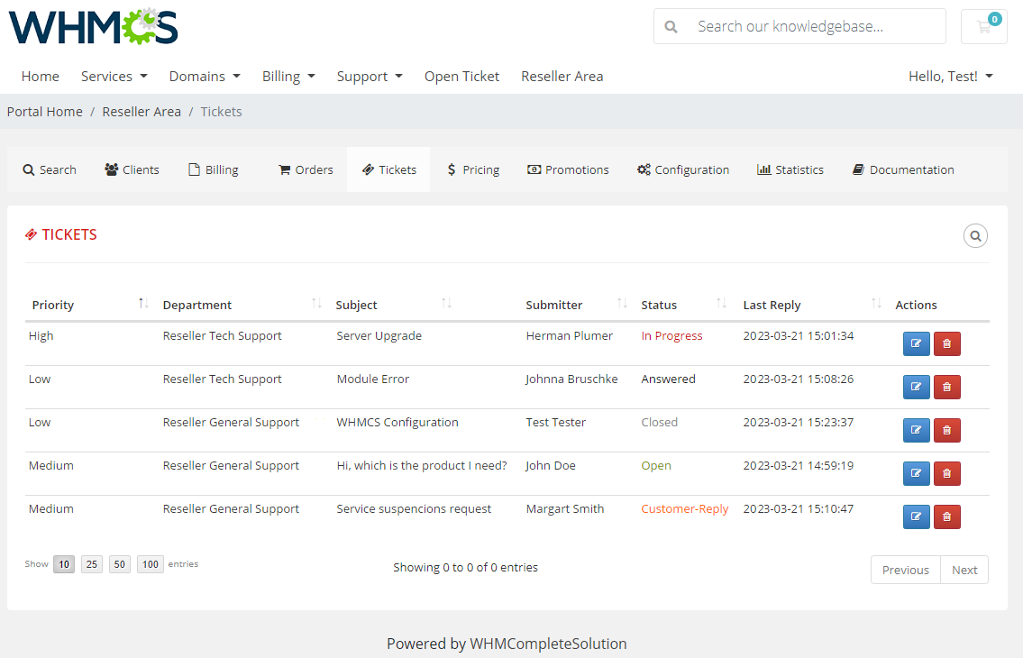 Resellers Center For WHMCS: Module Screenshot 27