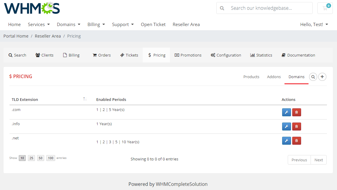 Resellers Center For WHMCS: Module Screenshot 32