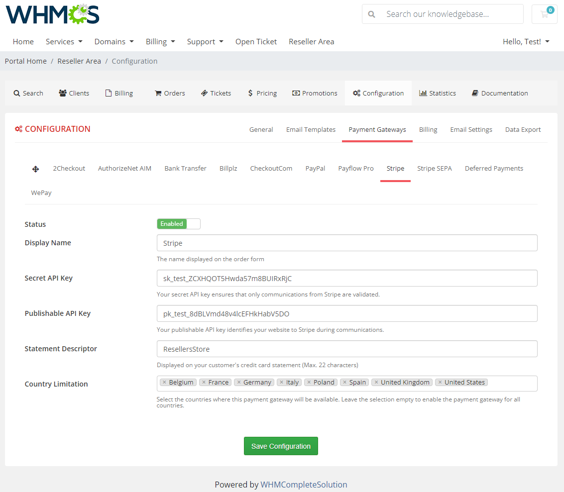 Resellers Center For WHMCS: Module Screenshot 39