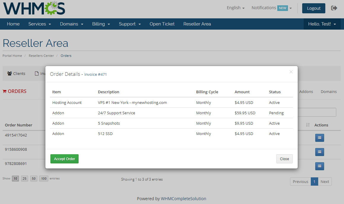 Resellers Center For WHMCS - ModulesGarden