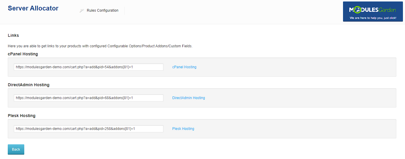 Server Allocator For WHMCS: Module Screenshot 4