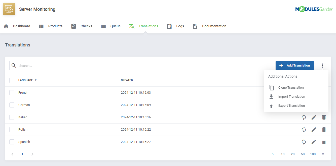 Server Monitoring For WHMCS: Module Screenshot 15