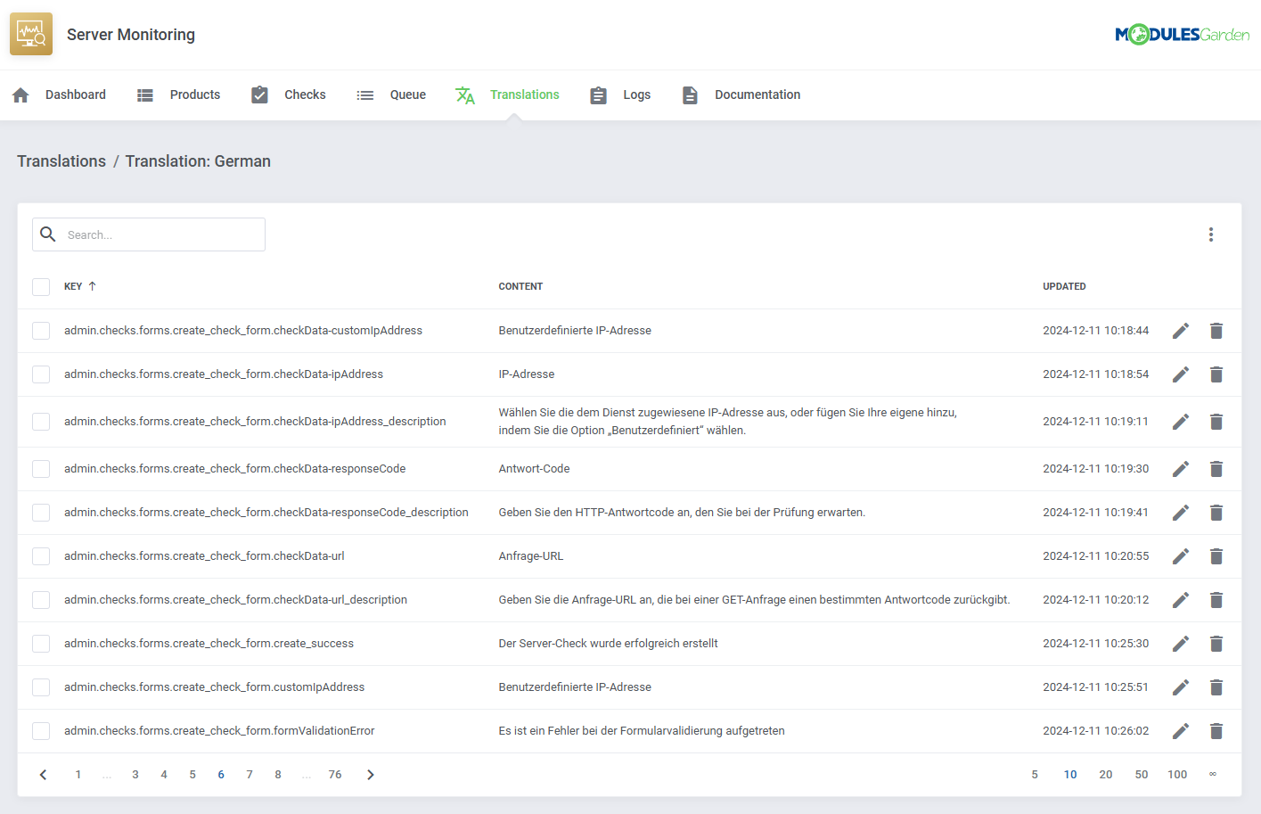 Server Monitoring For WHMCS: Module Screenshot 16