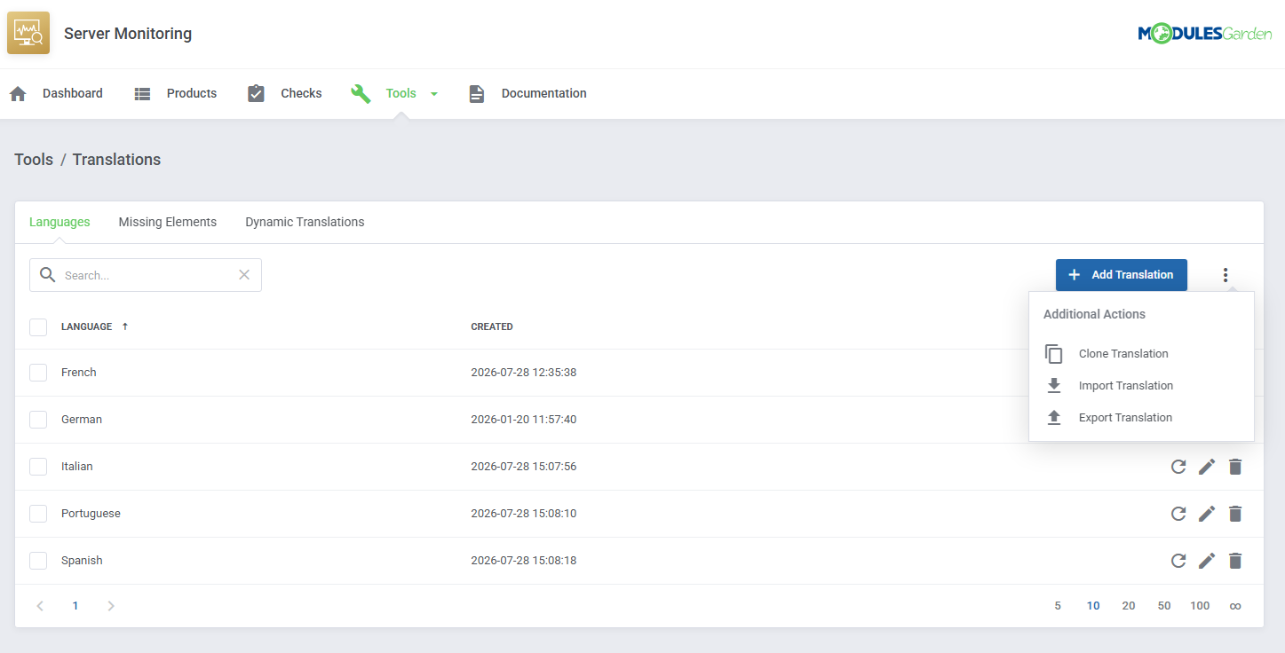 Server Monitoring For WHMCS: Module Screenshot 15